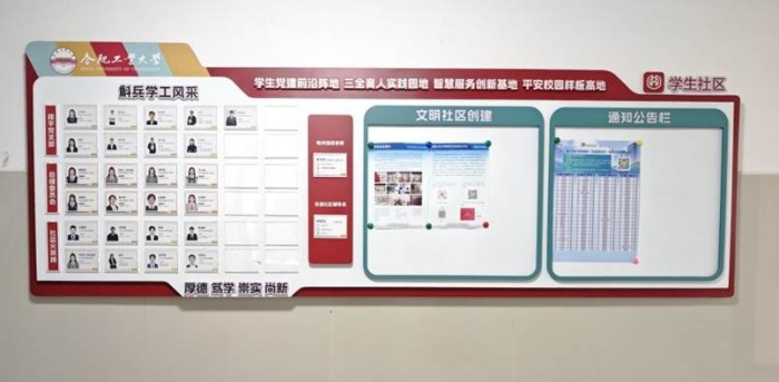 图4：学生社区工作队伍身份亮化公示栏